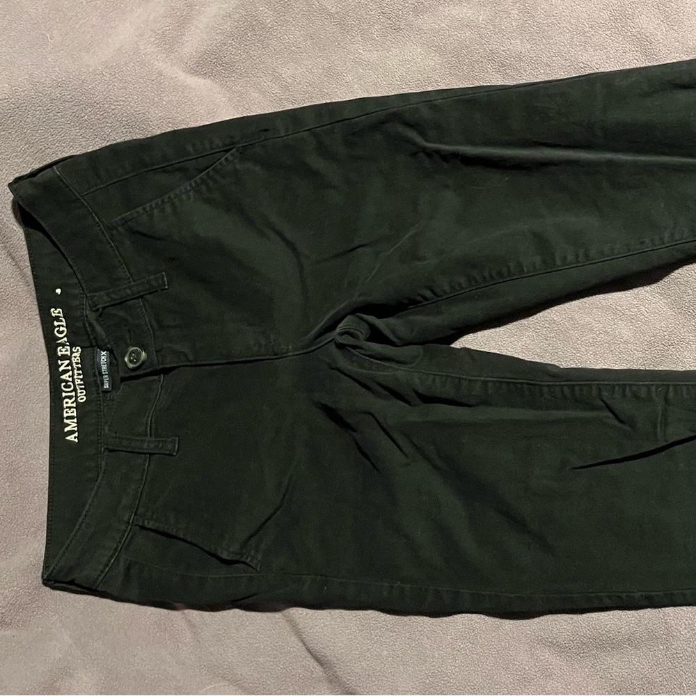 American Eagle Black Super Stretch X khakis